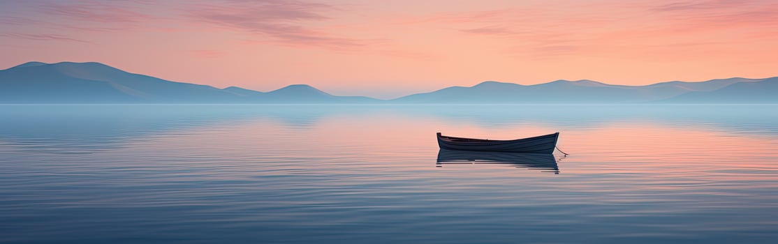 Small Boat Floating on Water photo