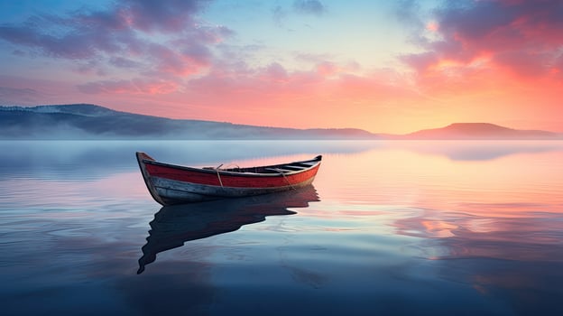 Boat Floating on Water photo