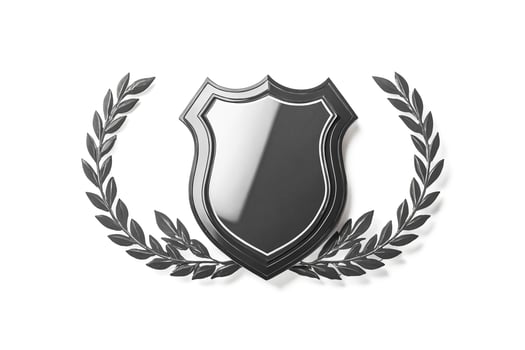 Black Shield with Laurel Wreath photo