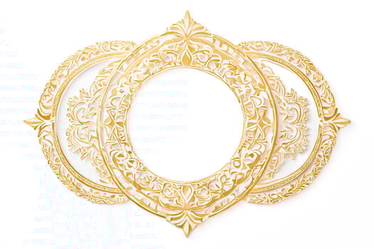 Ornate Gold Frame with Floral Design photo