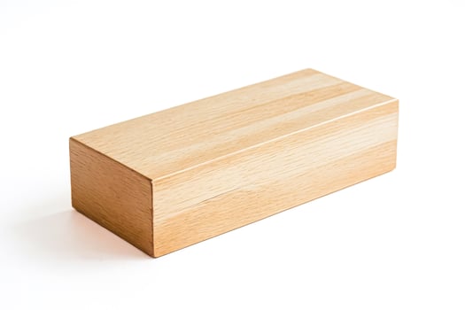 Wooden Box on White Background photo