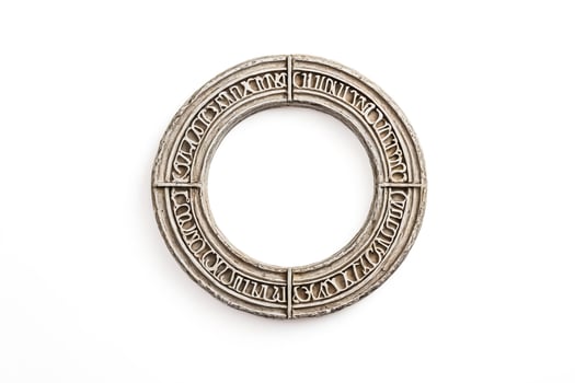 Stone Round Frame with Roman Numerals photo