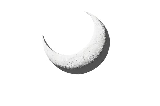 Crescent Moon Isolated on White Background photo