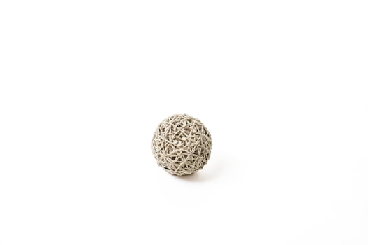 Woven Sphere on White Background photo