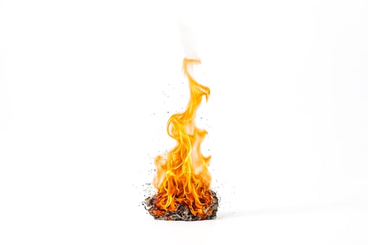 Burning paper with smoke photo