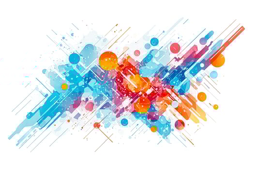 Abstract Colorful Background with Splatters and Lines photo