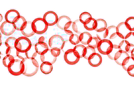 Red Watercolor Circles Abstract Background photo