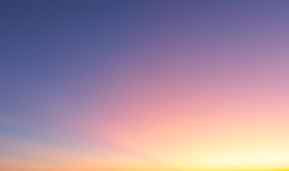 Horizon panorama and dramatic twilight sky and cloud sunset background. Natural sky background texture, beautiful color. Dark clouds, big storm and rain. photo