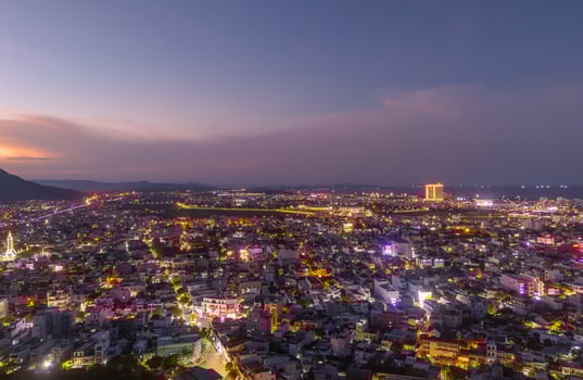 View of Tuy Hoa city, Phu Yen province, Vietnam. This is a new place that attracts tourists and locals. photo