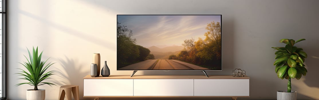 Living Room With Large Television Stand photo