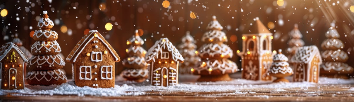 Gingerbread Village in Snow photo