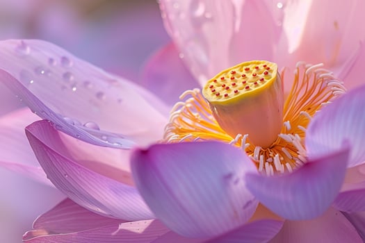 a nature of a lotus flower with water droplets background photo