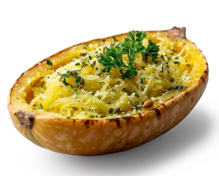 spaghetti squash with parmesan cheese photo