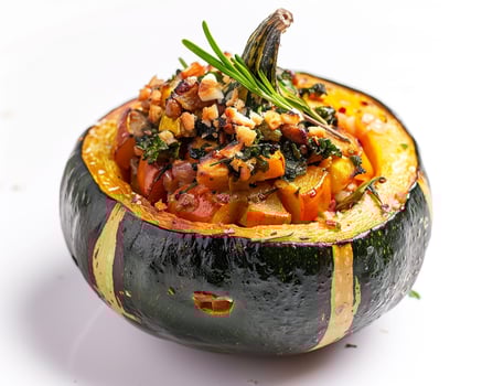 a squash with a side dish background photo