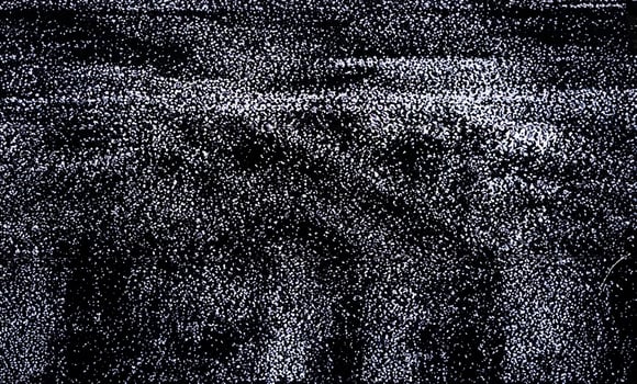 Vintage TV Screen with Glitch Effect Overlay photo