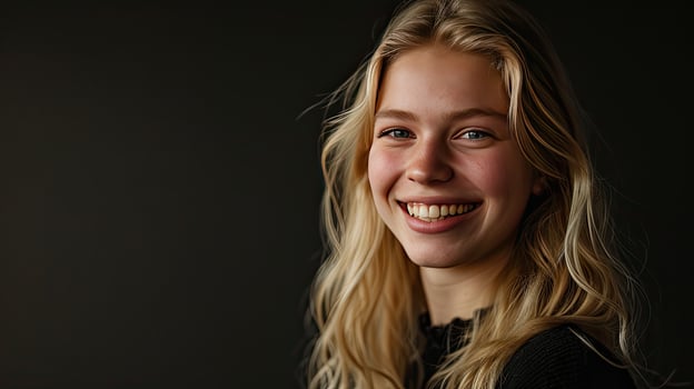 Smiling Woman With Blonde Hair photo