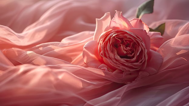 Lying Flower on Blanket photo