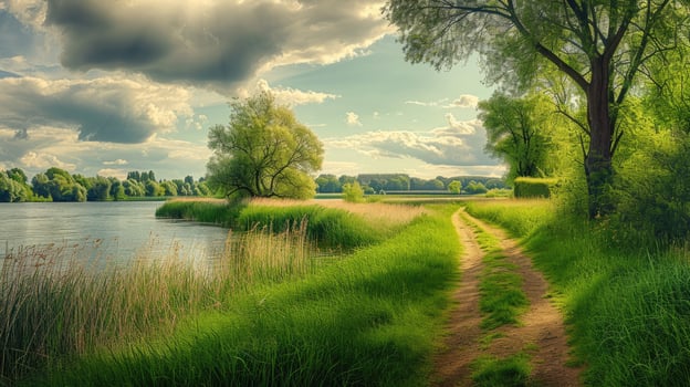 A Path Leading to a Lake photo