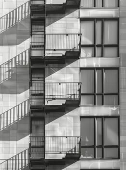 Building Fire Escape With Shadows photo