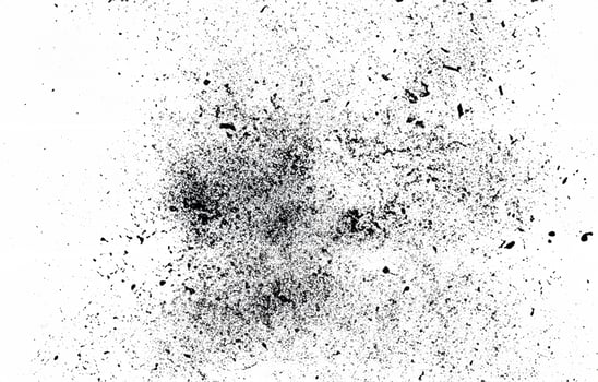 Black Ink Splash with Particles and Dust photo