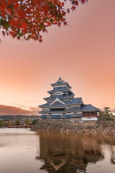 Matsumoto Castle or Crow Castle in Autumn, is one of Japanese premier historic castles in easthern Honshu. Landmark and popular for tourists attraction in Matsumoto city, Nagano Prefecture, Japan photo