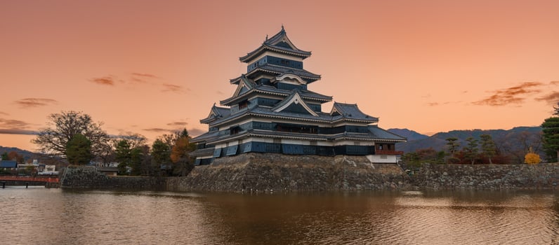 Matsumoto Castle or Crow Castle in Autumn, is one of Japanese premier historic castles in easthern Honshu. Landmark and popular for tourists attraction in Matsumoto city, Nagano Prefecture, Japan photo