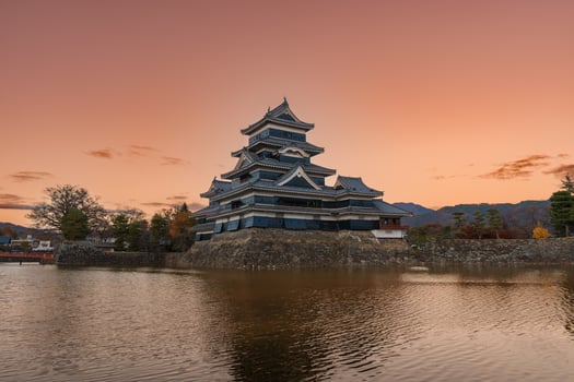 Matsumoto Castle or Crow Castle in Autumn, is one of Japanese premier historic castles in easthern Honshu. Landmark and popular for tourists attraction in Matsumoto city, Nagano Prefecture, Japan photo