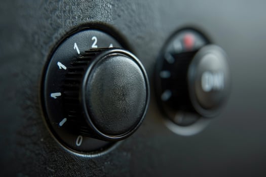 On and off toggle switch button . photo