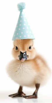 Duckling Wearing Party Hat photo