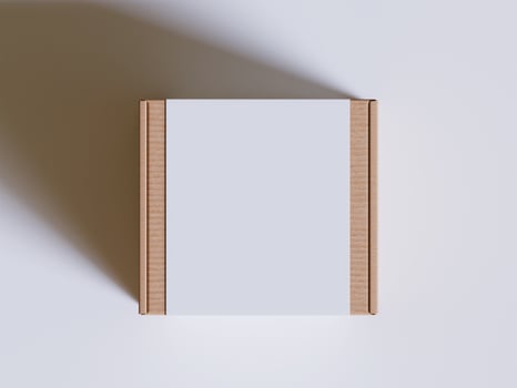 Cardboard box on white background blank label, Suitable for packaging mockup collection photo
