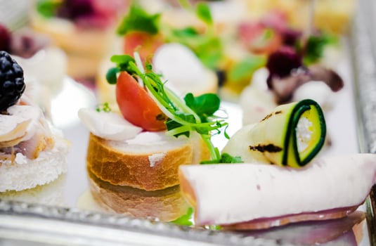 Variety of Canapes on Tray photo
