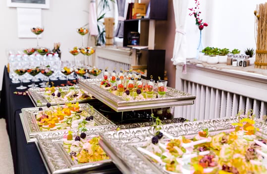 Gourmet Buffet Spread. Horizontal photo