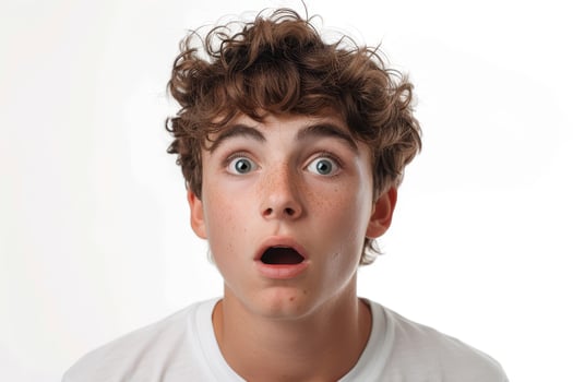 Surprised Teen with Curly Hair photo