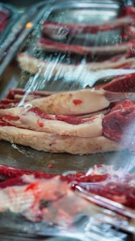 Fresh Lamb Meat Displayed in Market photo