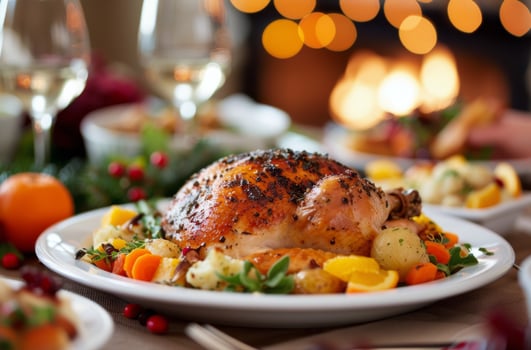 Roasted Turkey on a Table photo