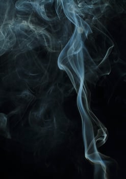 Abstract white smoke texture moves on black background Plume of smoke wave design wallpaper. Design element. Abstract texture photo