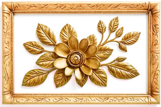 Golden Floral Ornate Frame photo