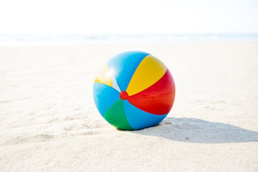 Beach Ball on White Sand photo