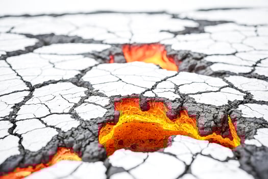 Cracked Earth Reveals Molten Core photo