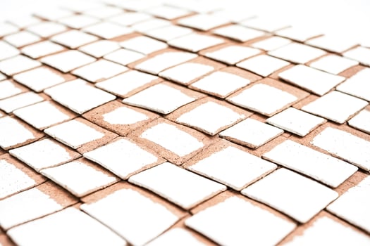 White Tiles On Brown Brick Wall photo