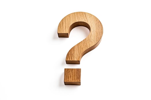 Wooden Question Mark photo