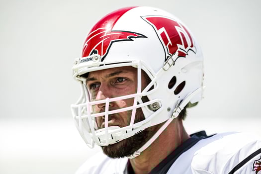Football Player in Helmet photo