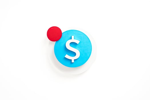 Abstract dollar sign in a circle photo