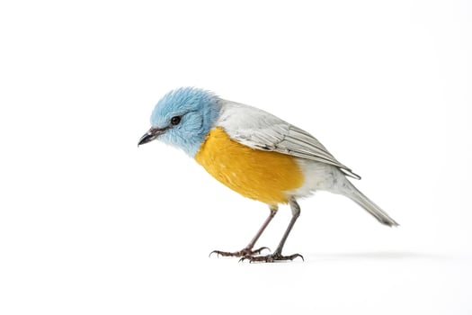 Colorful Bird on White Background photo