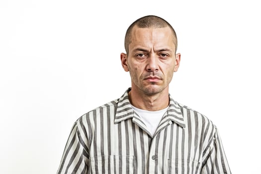 Prisoner in Striped Uniform photo