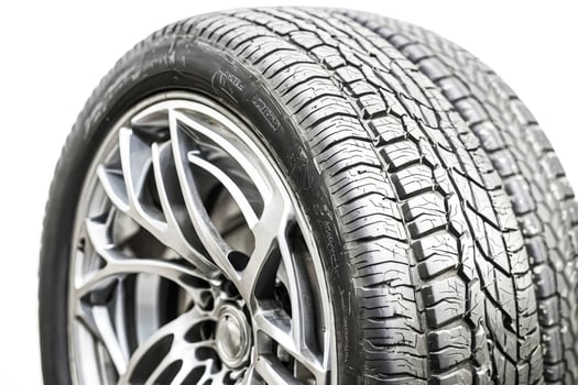 Closeup of a new car tire photo
