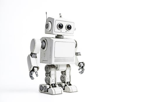 White Robot on White Background photo