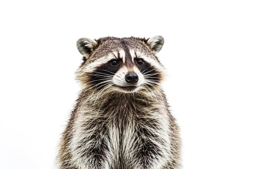 Curious Raccoon Isolated on White photo