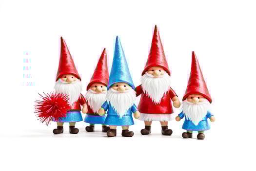 Five Gnomes Standing Together photo
