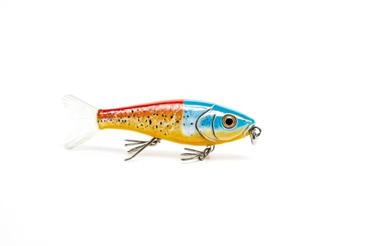 Red, Yellow and Blue Fishing Lure photo